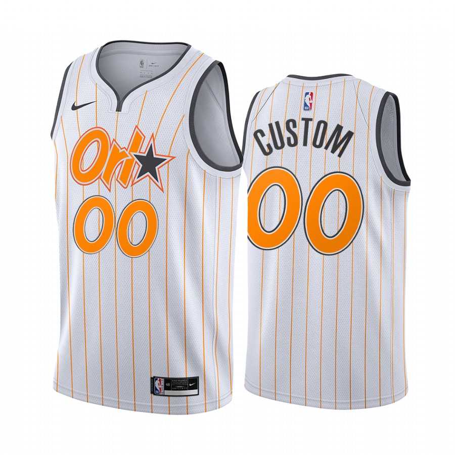 Men & Youth Customized Orlando Magic White Nike Swingman 2020-21 City Edition Jersey